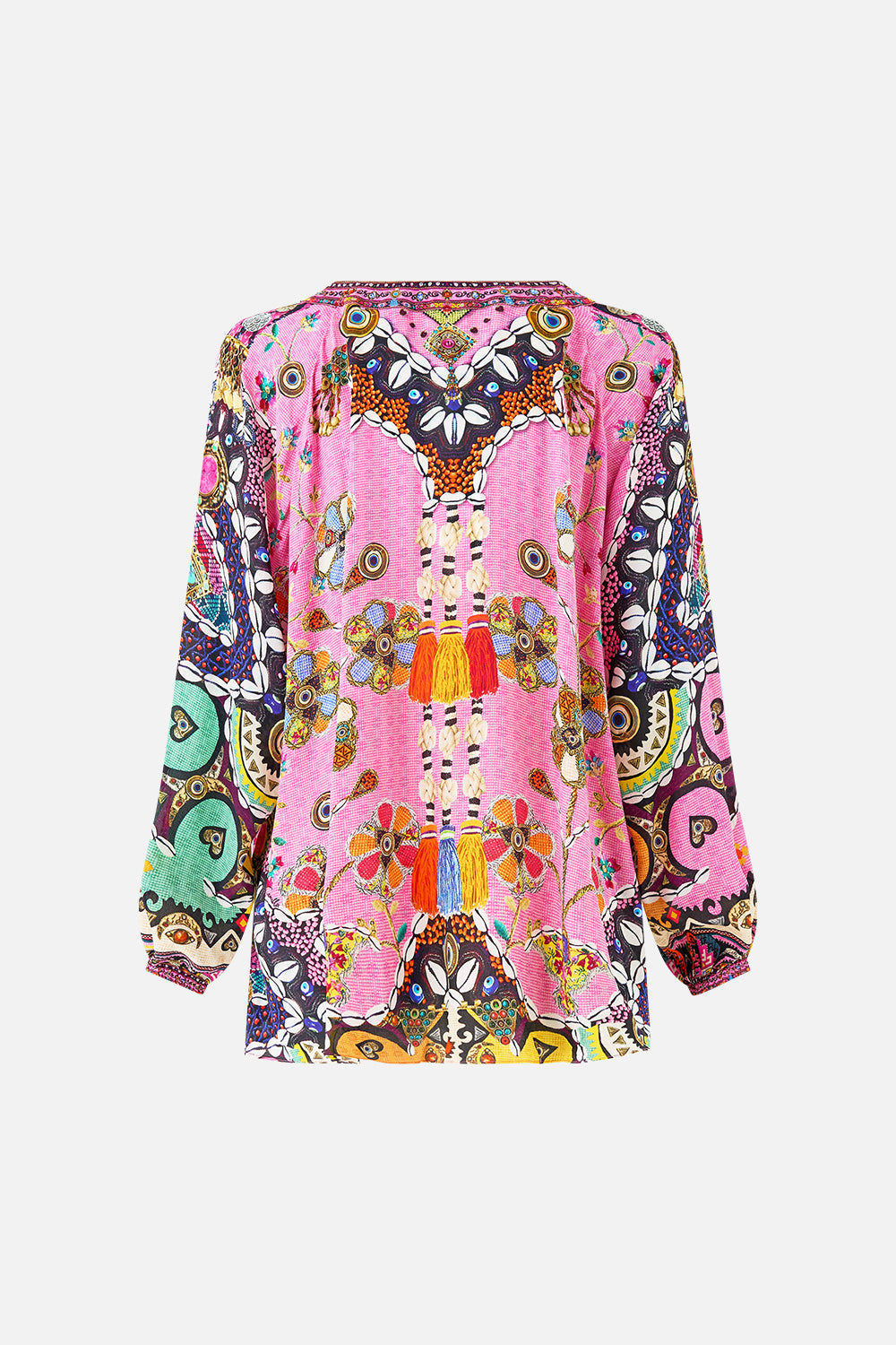 LACE UP BLOUSE PATCHWORK PANORAMA