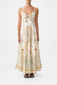 LONG DRESS WITH TIE FRONT OTTOMAN DYNASTY