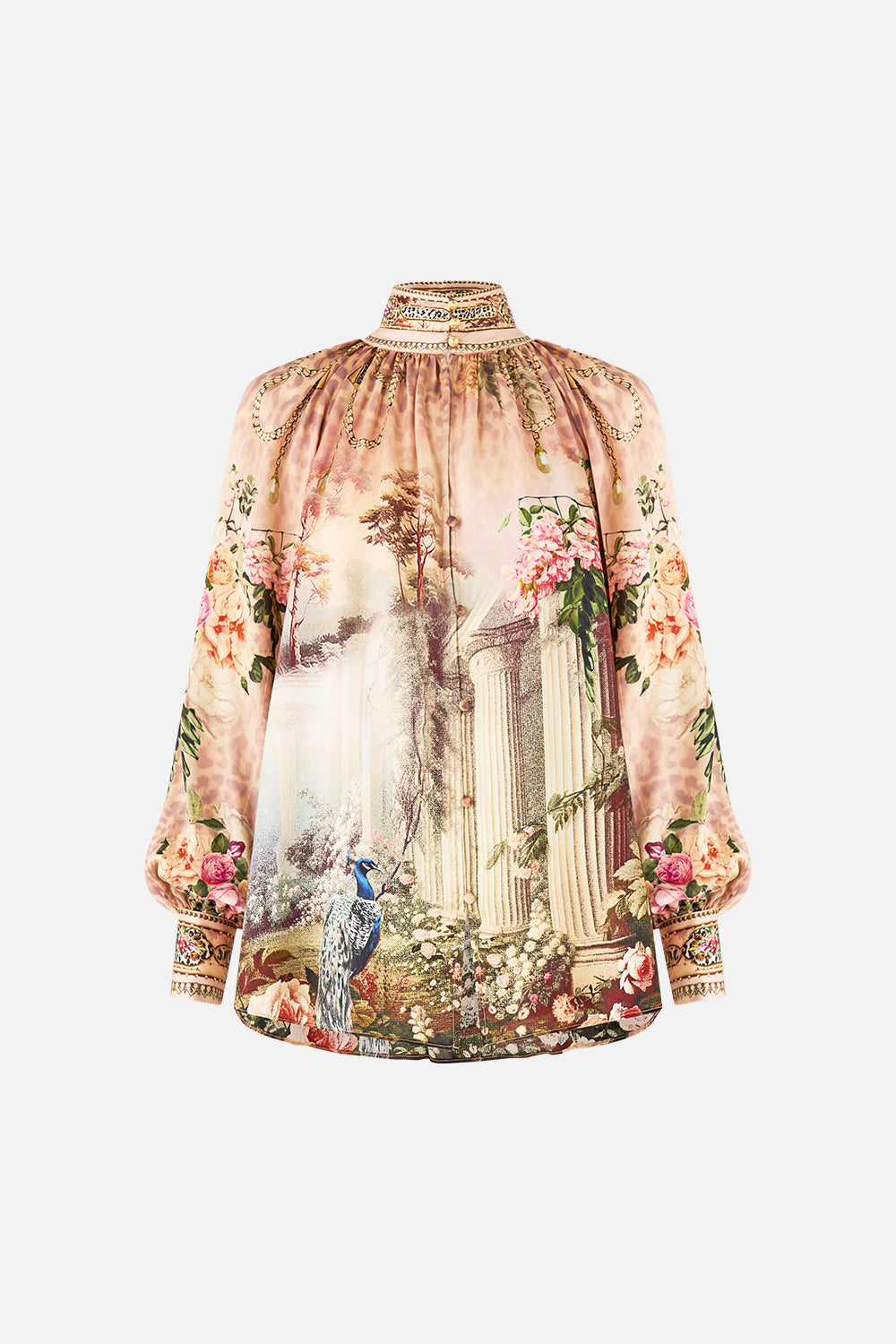 The CAMILLA RAGLAN BUTTON UP SHIRT WATERCOLOUR WONDERLAND