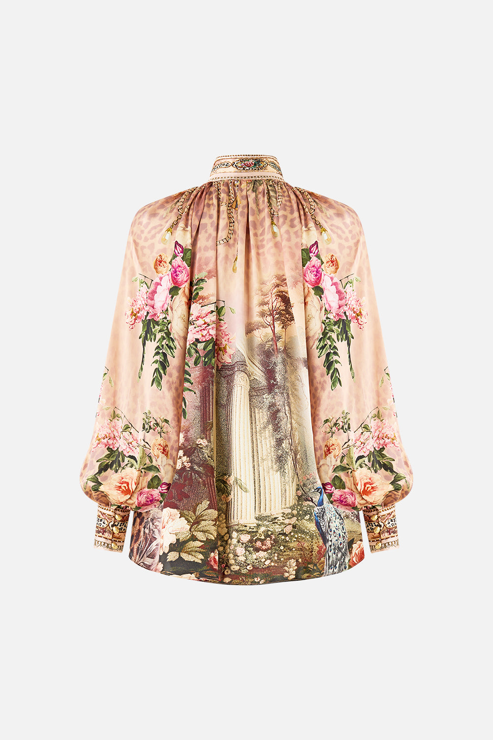 The CAMILLA RAGLAN BUTTON UP SHIRT WATERCOLOUR WONDERLAND