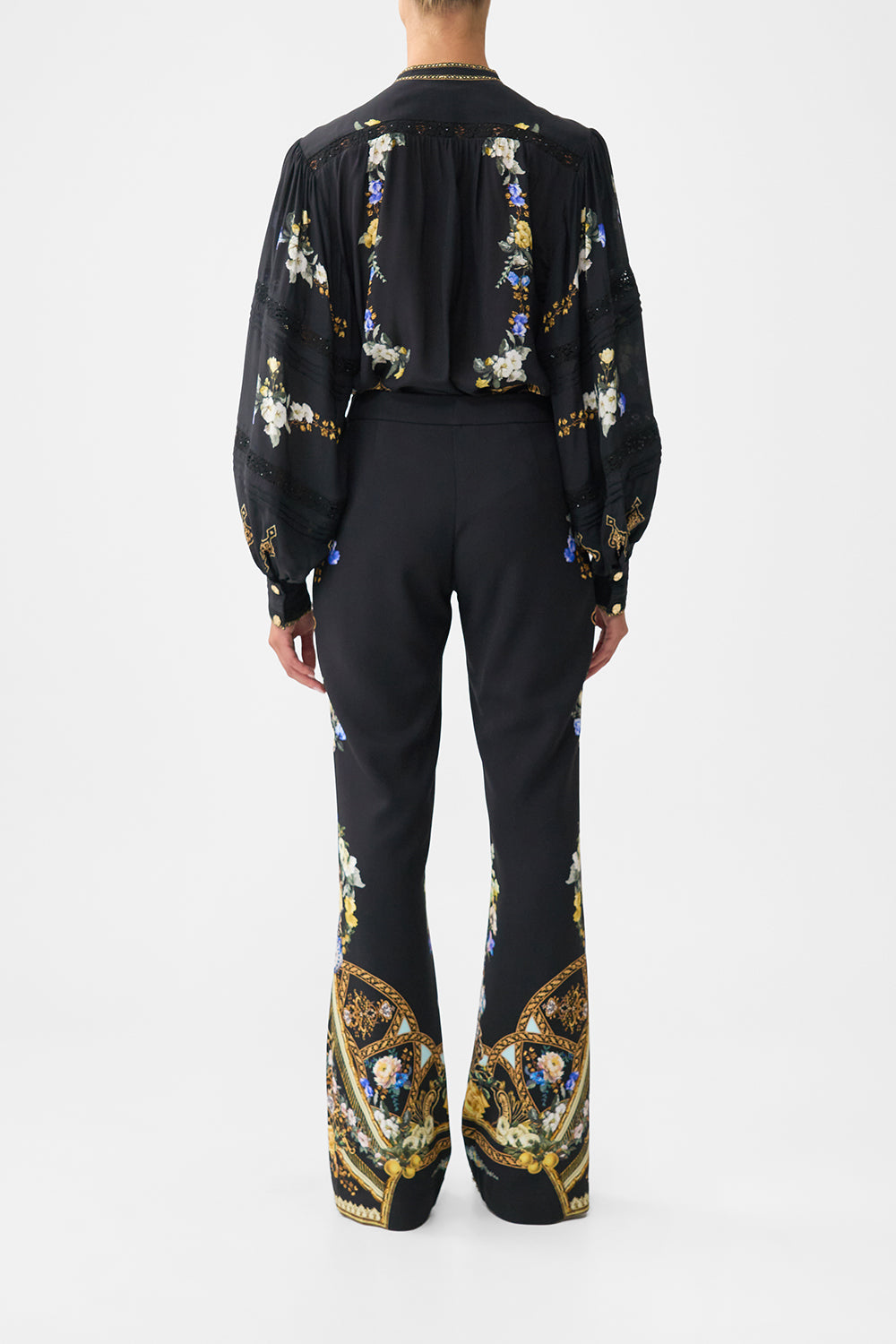 The CAMILLA FLARE TROUSER WITH SEAM DETAIL OTTOMAN ELEGANCE