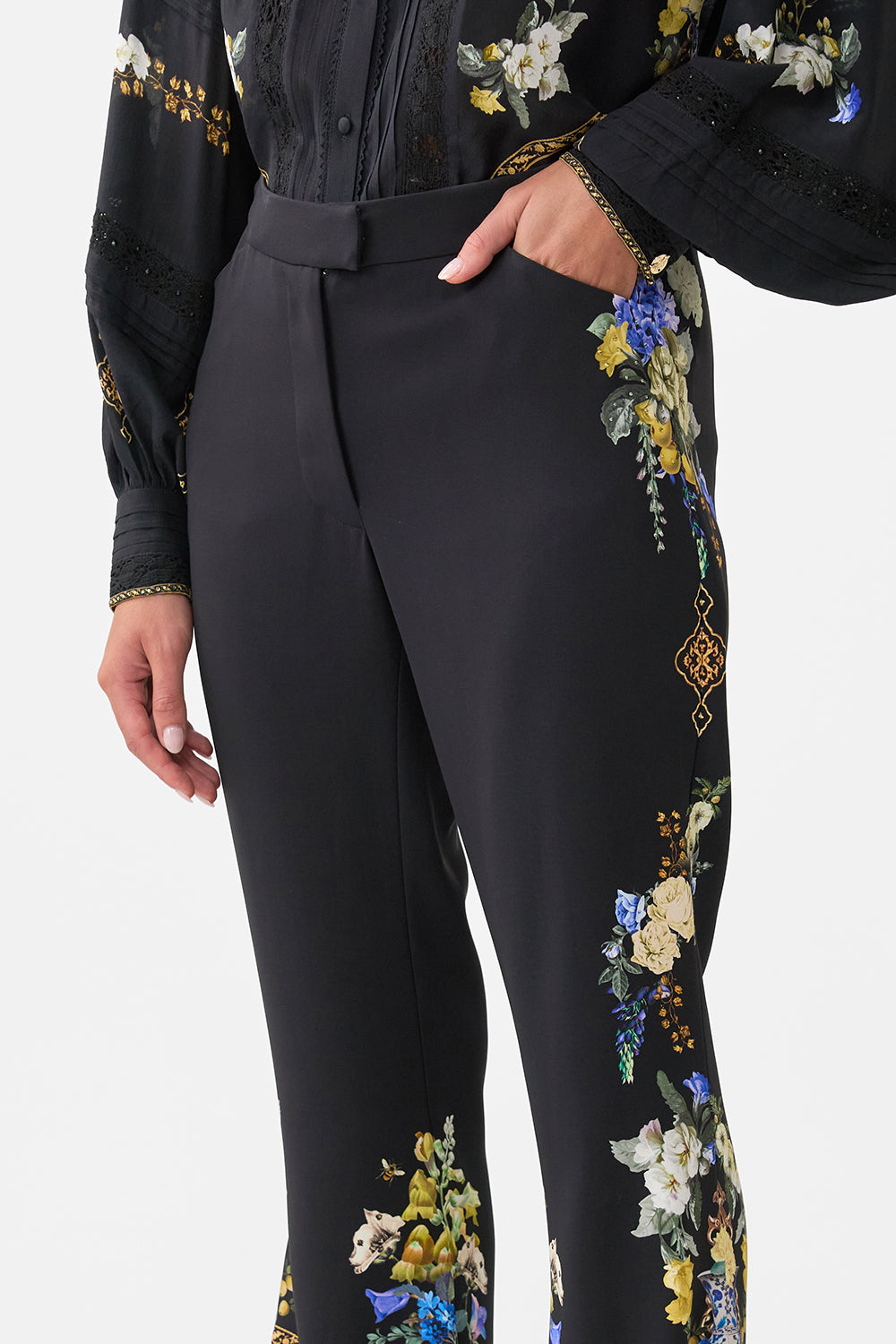 The CAMILLA FLARE TROUSER WITH SEAM DETAIL OTTOMAN ELEGANCE