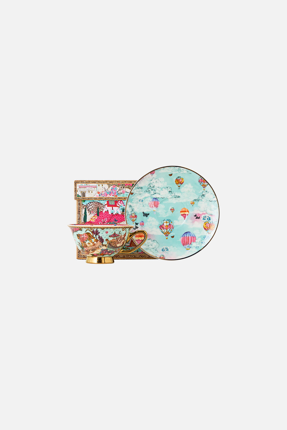 TEA CUP AND SAUCER SET MINIATURE MOMENTS