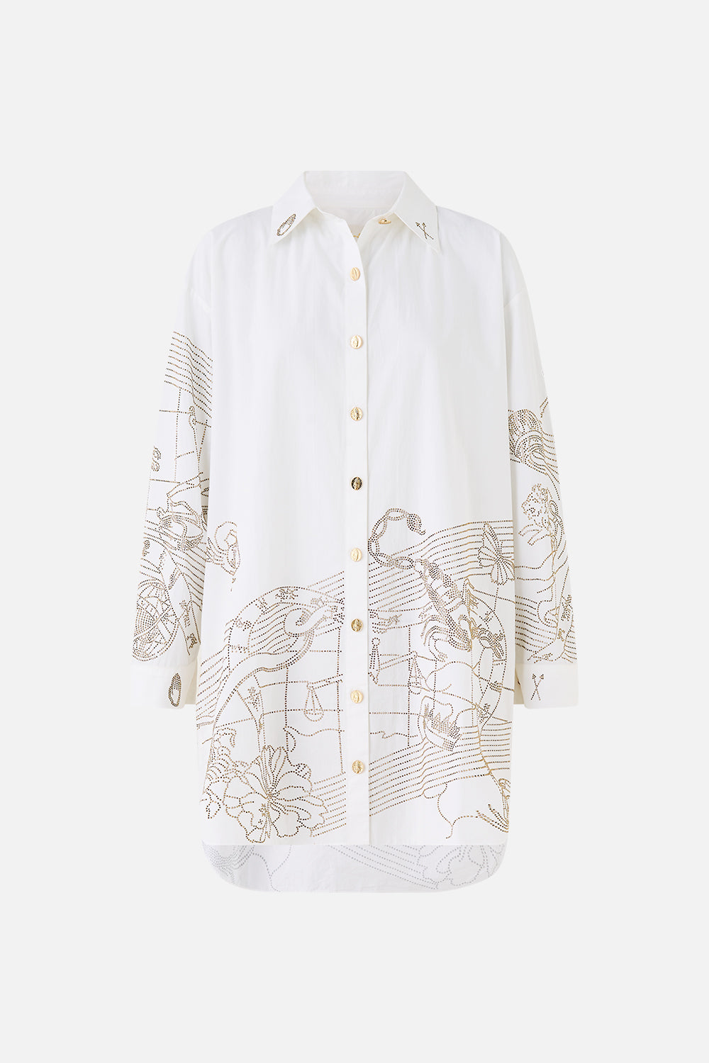 SHIRT TUNIC WITH SIDE BUTTONS HOUSE OF HOROSCOPES