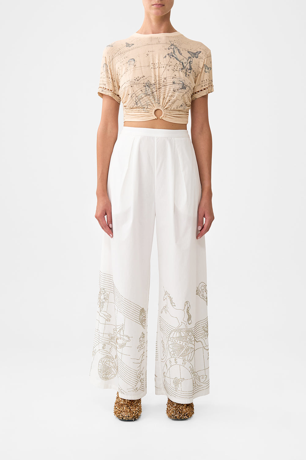 The CAMILLA TUCK FRONT PANT HOUSE OF HOROSCOPESHOUSE OF HOROSCOPES