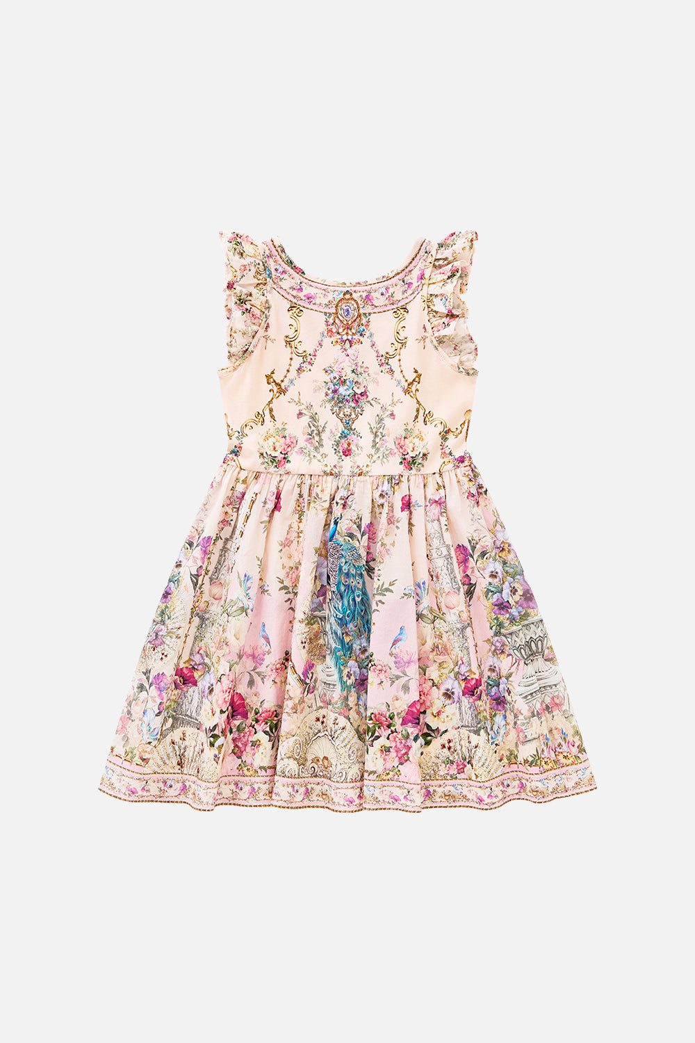 The CAMILLA KIDS JERSEY AND WOVEN MINI DRESS WITH FRILL CASA DE FIERAS