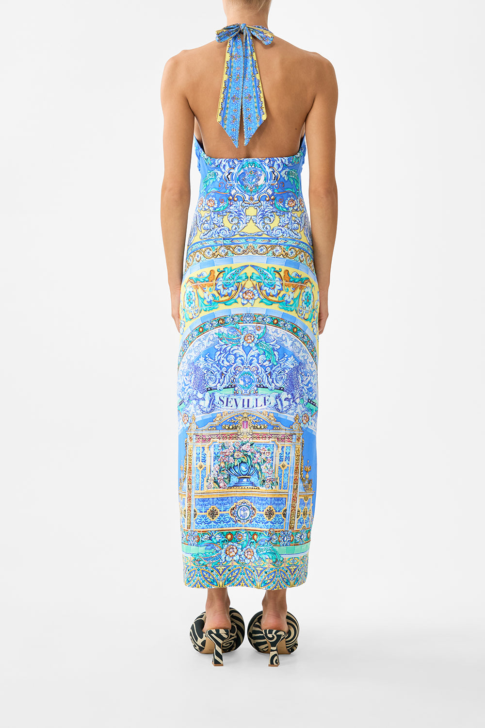 JERSEY HALTER DRESS BENEATH THE ANDALUSIAN SUN