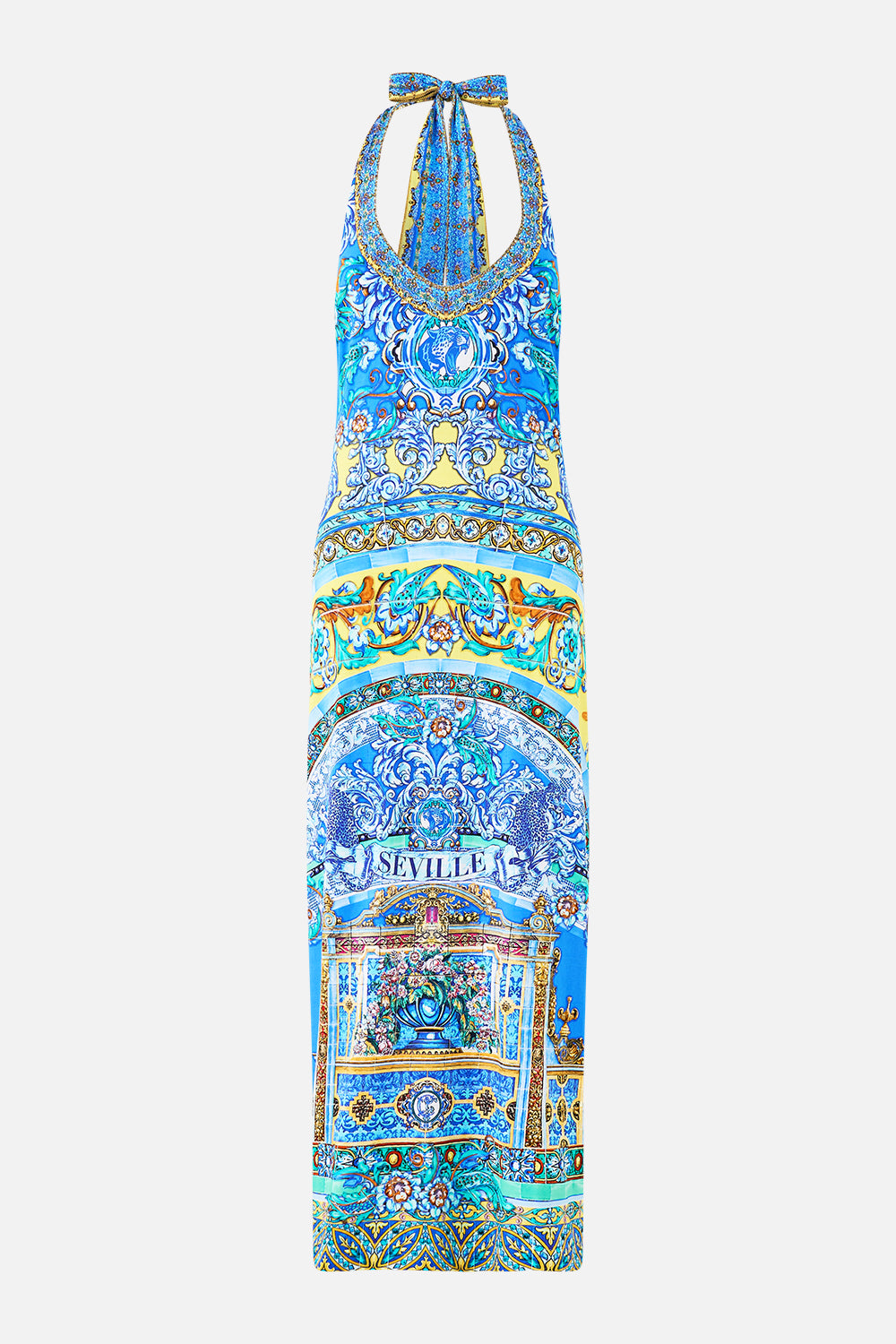 JERSEY HALTER DRESS BENEATH THE ANDALUSIAN SUN