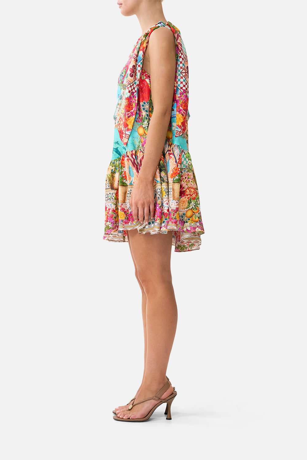 TIE ONE SHOULDER SHORT DRESS MEET ME IN MALLORCA