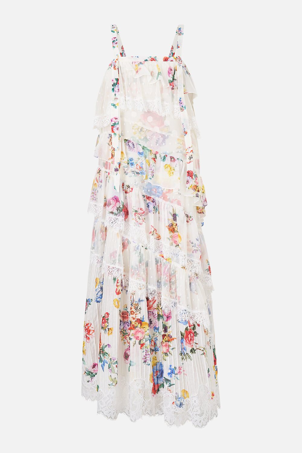 The CAMILLA ASYMMETRIC SPLICED LACE DRESS I LEFT MY HEART IN GRANADA
