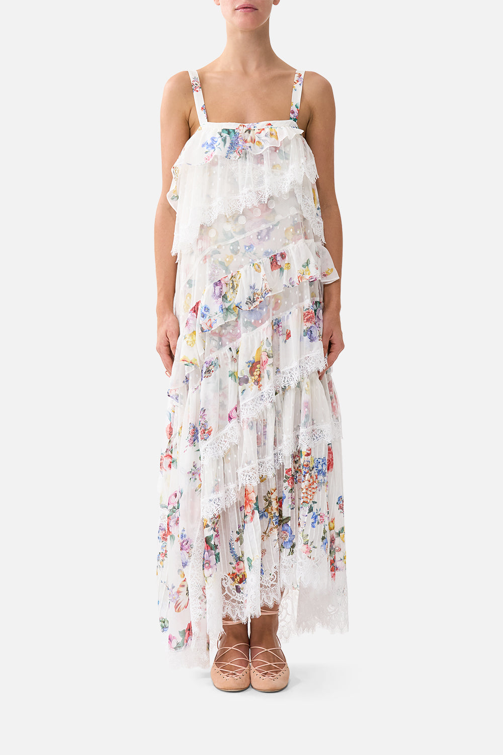 The CAMILLA ASYMMETRIC SPLICED LACE DRESS I LEFT MY HEART IN GRANADAI LEFT MY HEART IN GRANADA