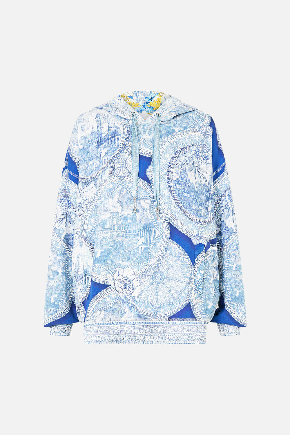 CONTRAST BAND HOODIE WITH SIDE POCKETS DE NADA GRANADA
