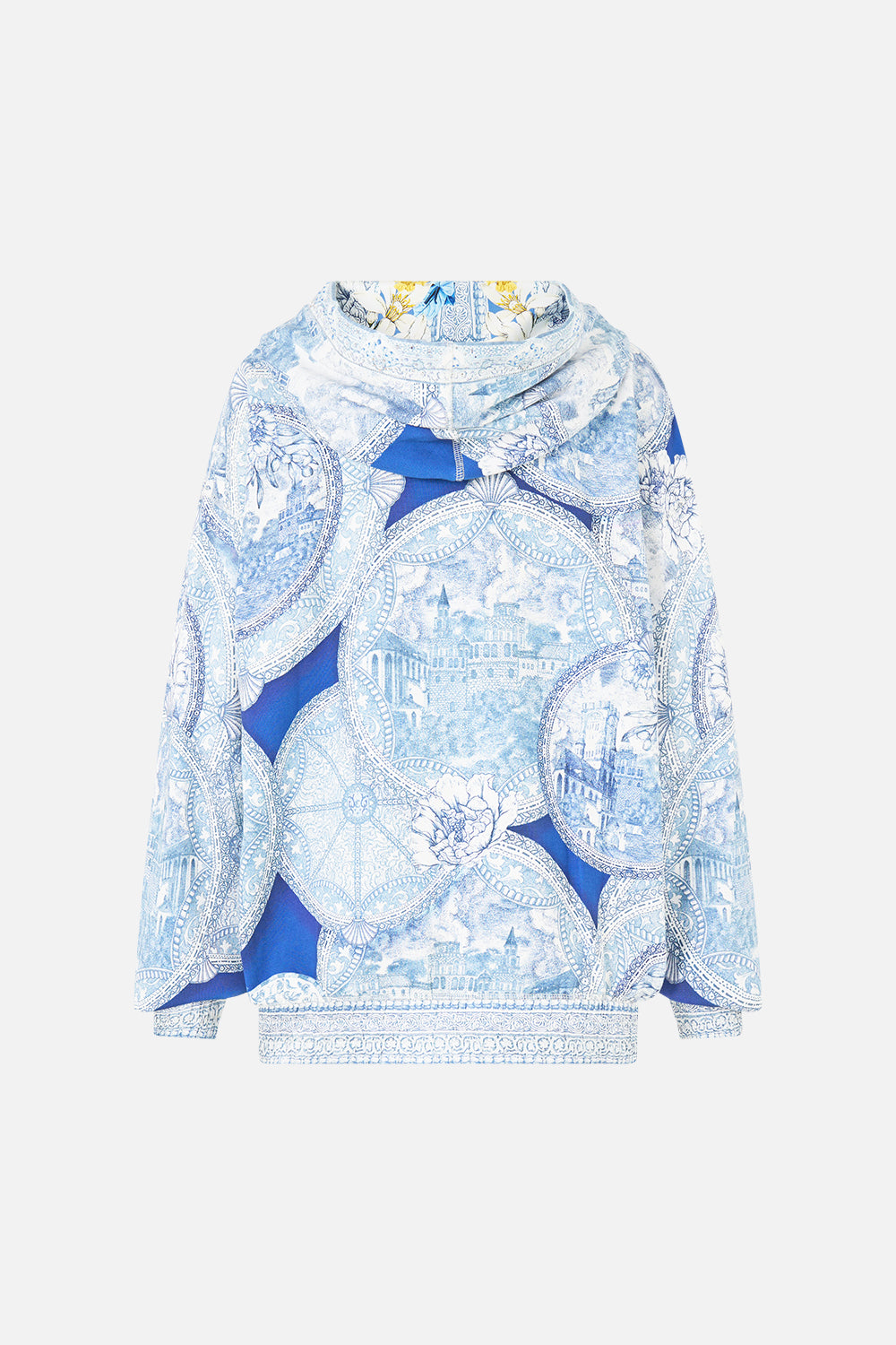 CONTRAST BAND HOODIE WITH SIDE POCKETS DE NADA GRANADA