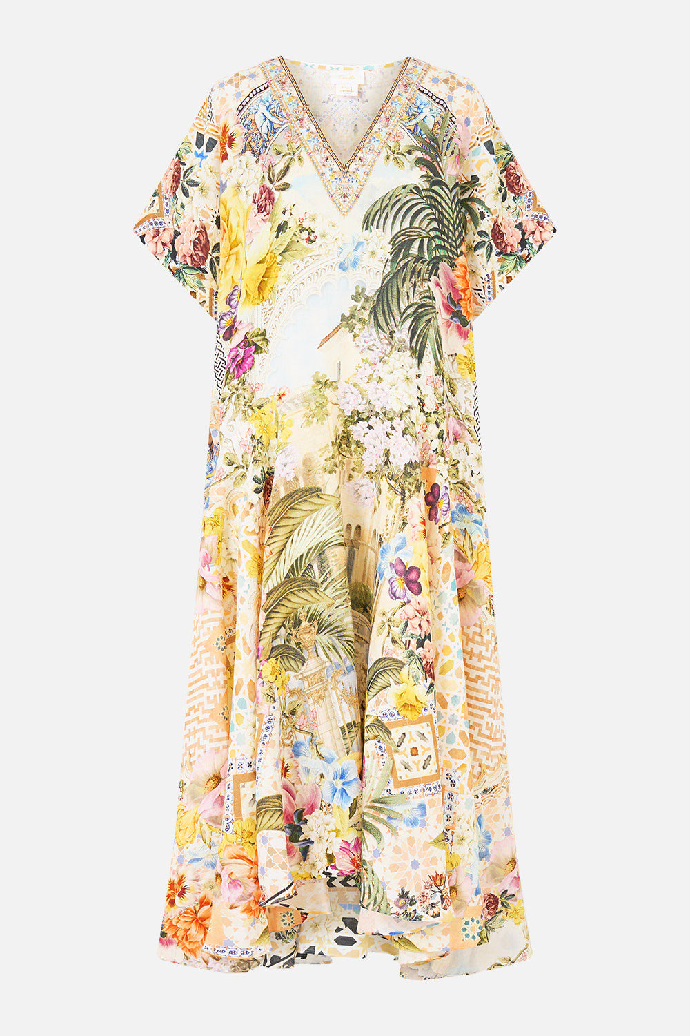 The CAMILLA V NECK KAFTAN WITH DROP WAIST THE ARCHITECTS OF ALCÁZAR
