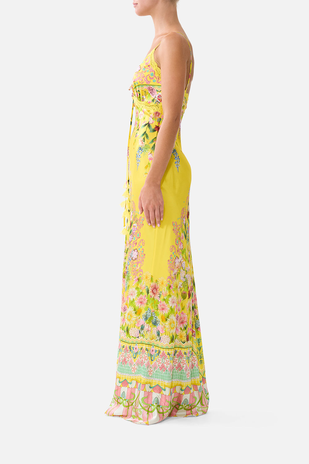 BIAS SLIP DRESS WITH LACE EDGE DETAIL LADY LIMONADA