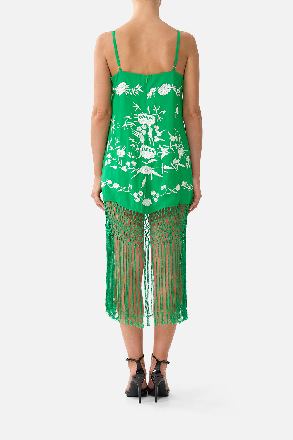 The CAMILLA RELAXED MINI DRESS WITH FRINGING SACROMONTE SEÑORITA