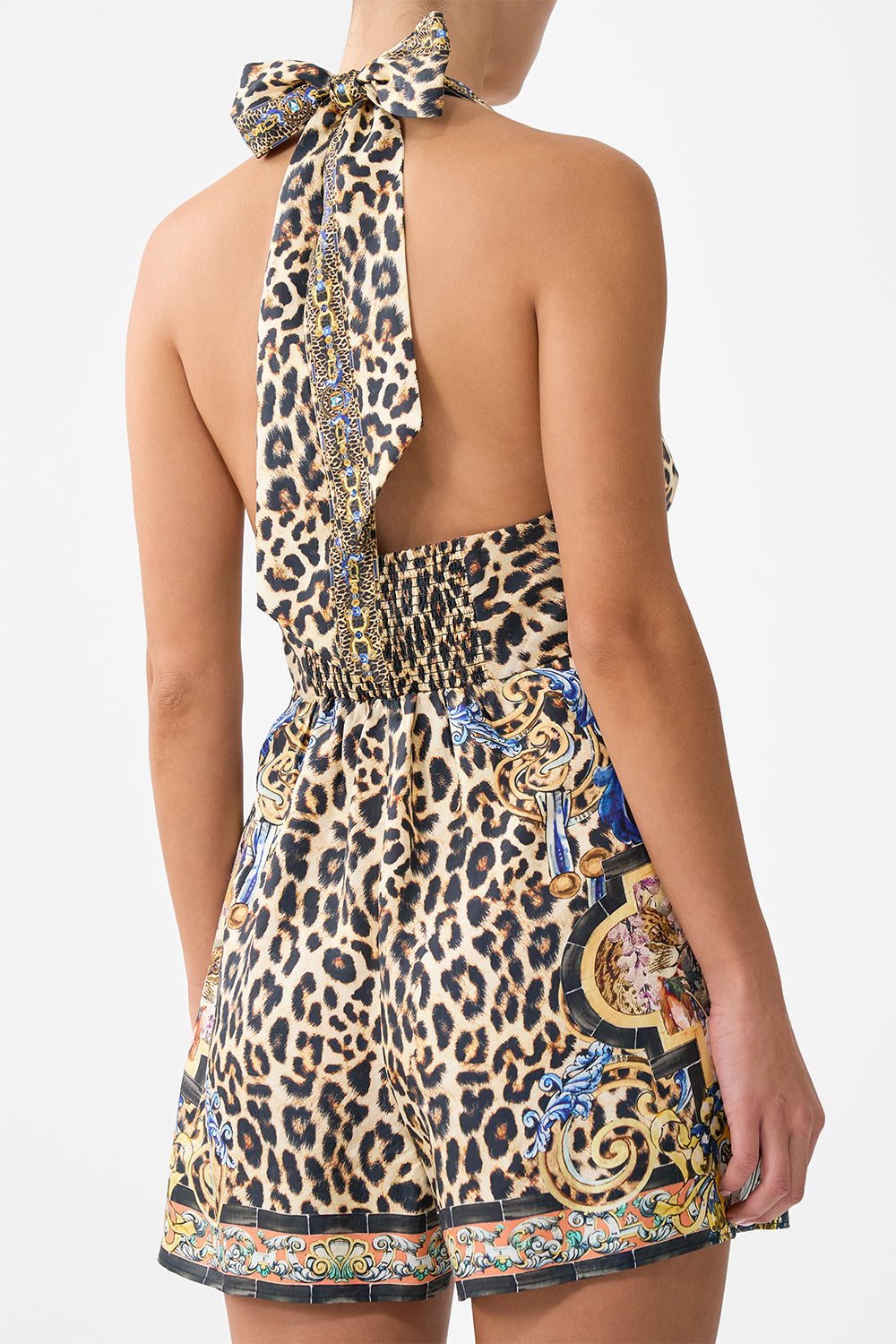 BUTTON FRONT HALTER PLAYSUIT SEVILLIAN STYLE