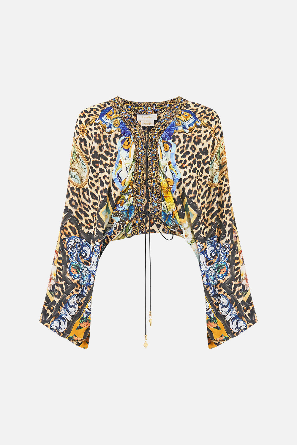 The CAMILLA LACE UP FRONT BLOUSON SLEEVE BLOUSE SEVILLIAN STYLESEVILLIAN STYLE