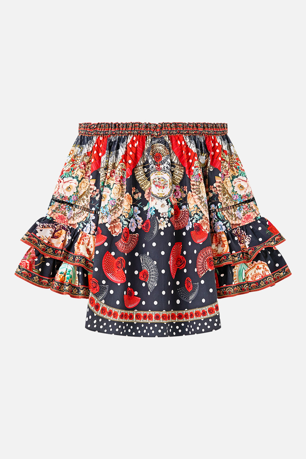 OFF SHOULDER TOP WITH FRILL SLEEVE DAUGHTERS OF DUENDE