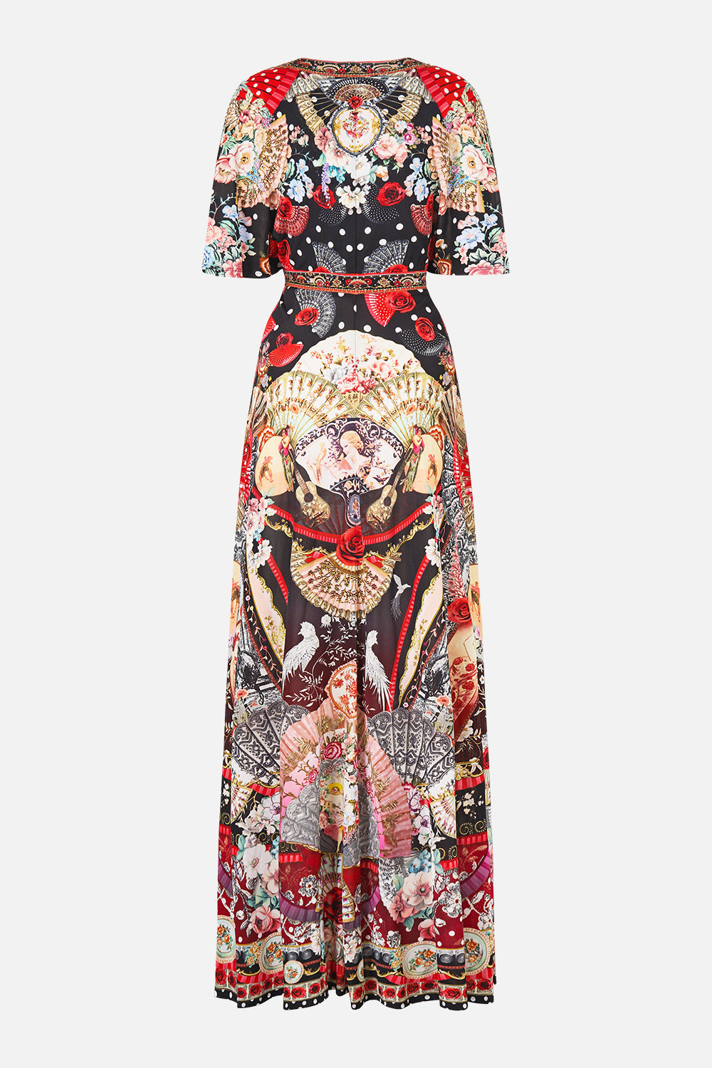 The CAMILLA FLUTTER SLEEVE TIE FRONT JERSEY DRESS DAUGHTERS OF DUENDE
