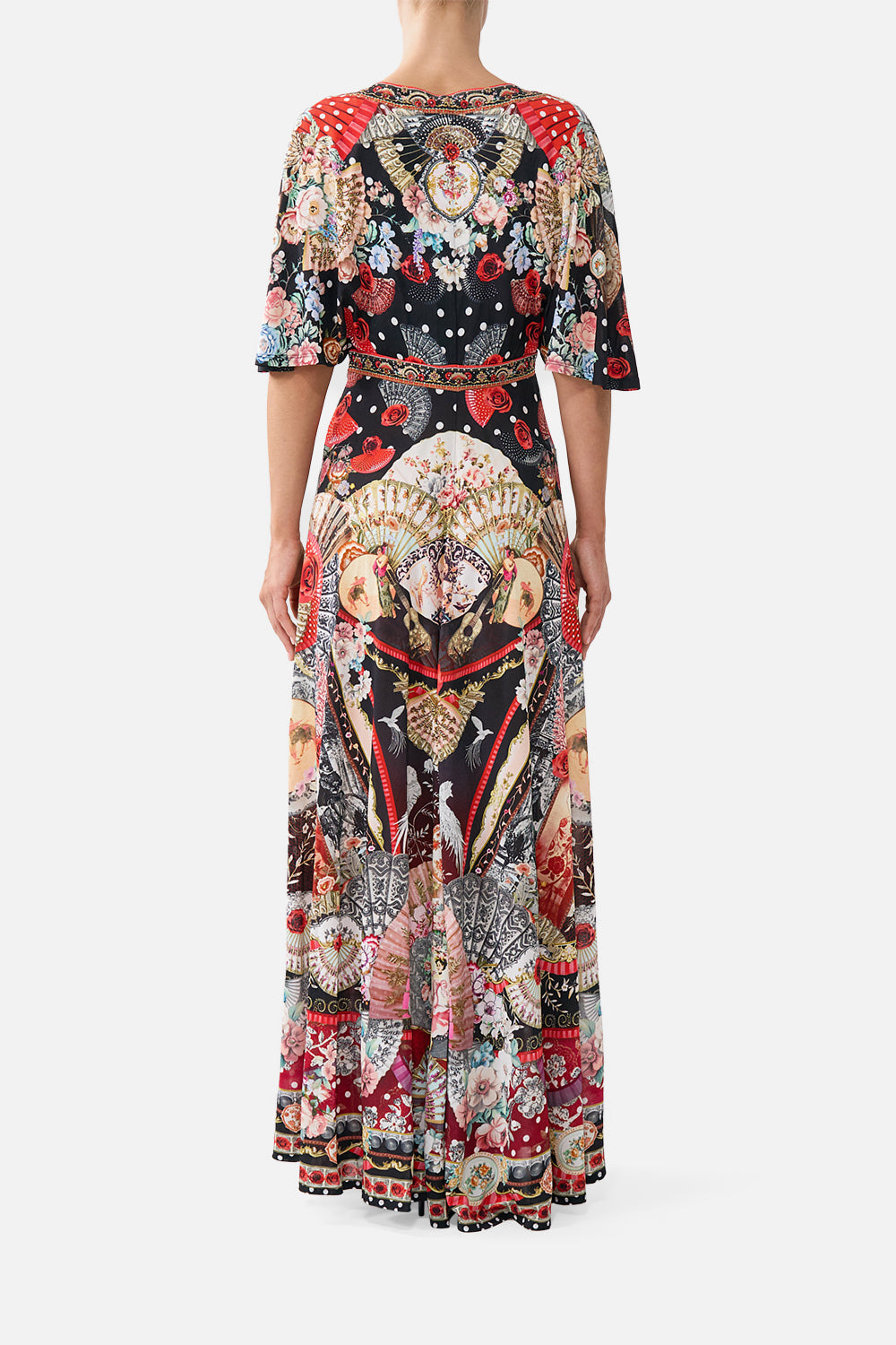 The CAMILLA FLUTTER SLEEVE TIE FRONT JERSEY DRESS DAUGHTERS OF DUENDE