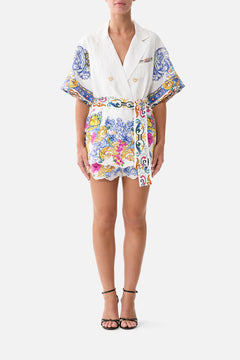 DOUBLE BREASTED SHORT SLEEVE JACKET MILLA IN SEVILLA