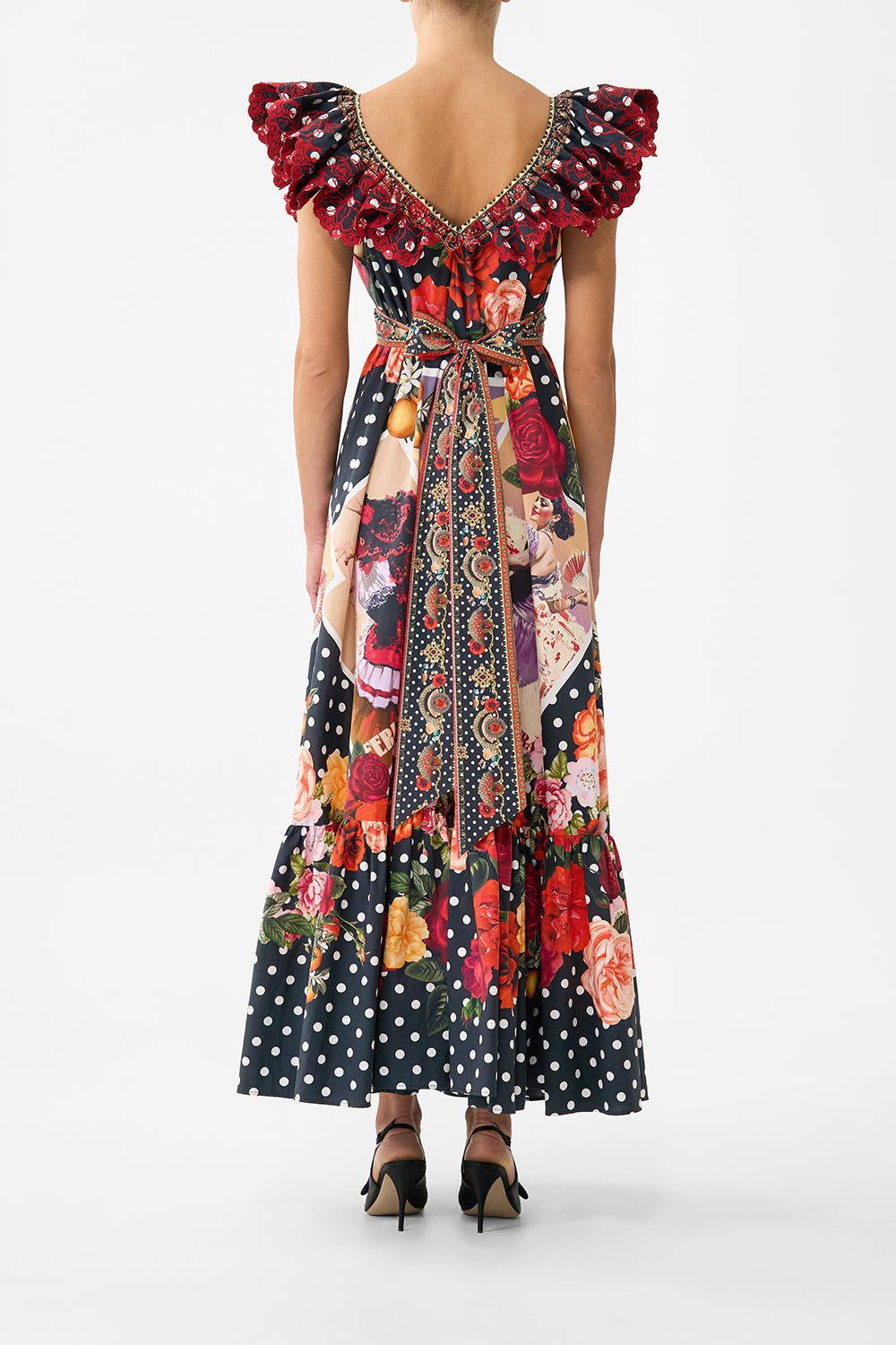 FRILL NECK DRESS WITH HARDWARE DAUGHTERS OF DUENDE