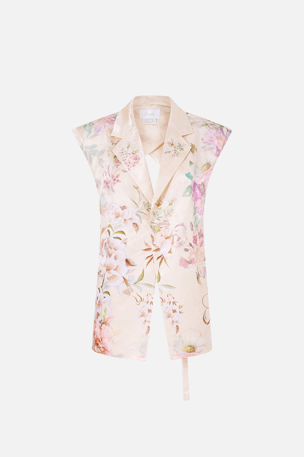 The CAMILLA TAILORED SLEEVELESS VEST ADORNED IN ARANJUEZ