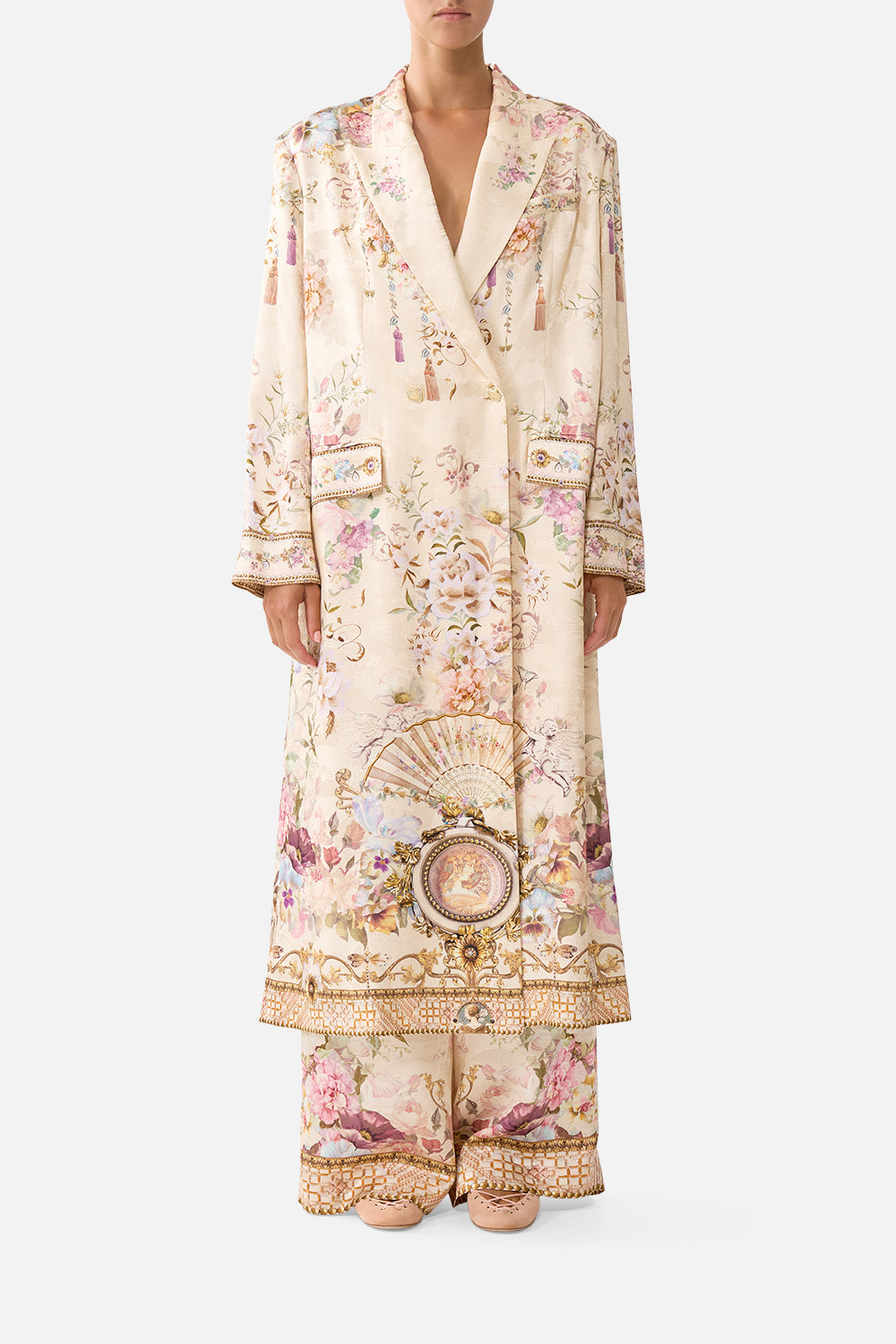 The CAMILLA TAILORED OVERSIZED COAT ADORNED IN ARANJUEZADORNED IN ARANJUEZ