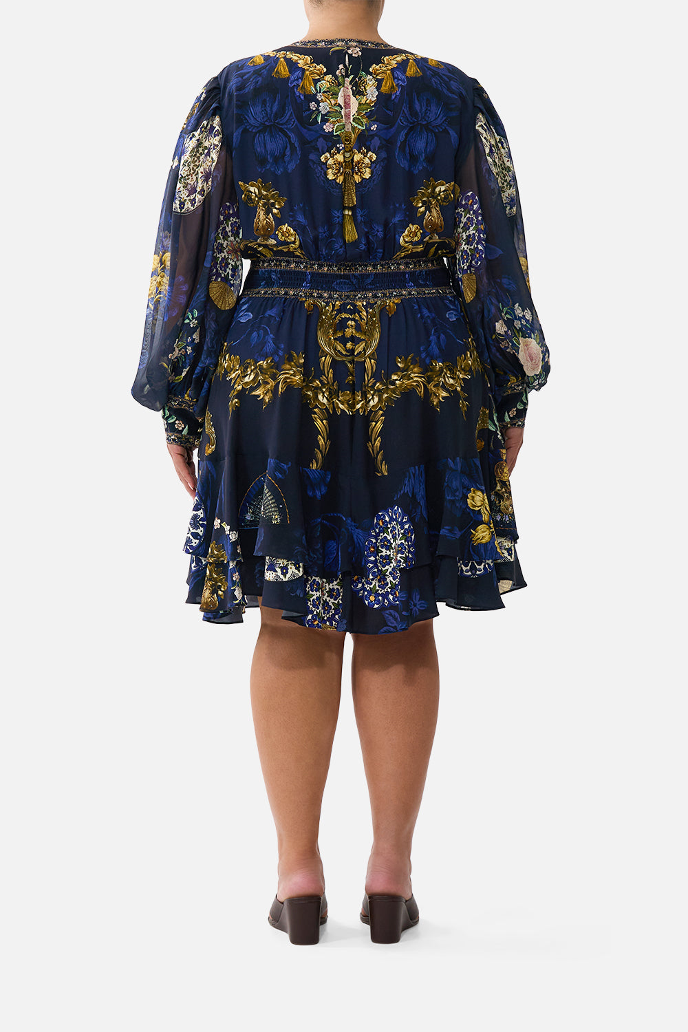 BUTTON FRONT FRILL DRESS NOTES FROM THE BLUE ROOM