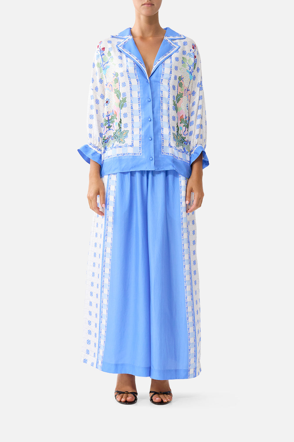 The CAMILLA SHIRT WITH GATHERED CUFF MIDSUMMER MOSAICSMIDSUMMER MOSAICS