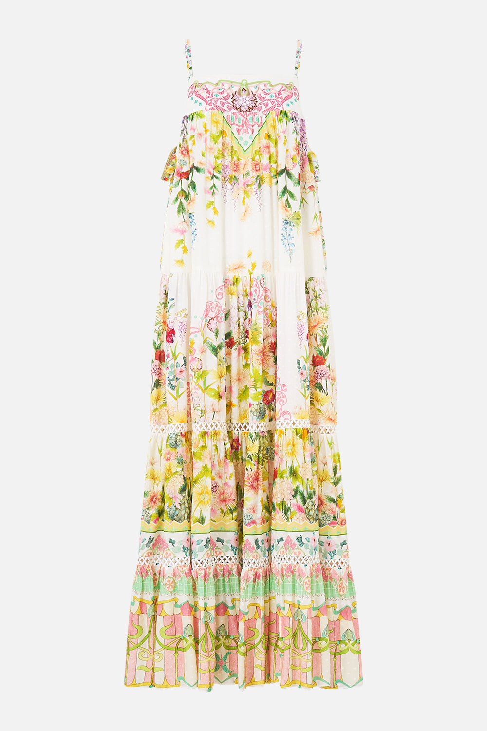 The CAMILLA LONG TIERED DRESS WITH BOW TIES THE CALL OF CATALONIATHE CALL OF CATALONIA