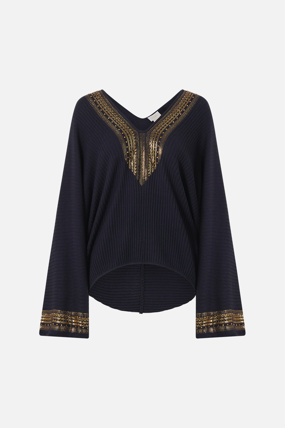 RELAXED V NECK KNIT TOP NOTES FROM THE BLUE ROOM