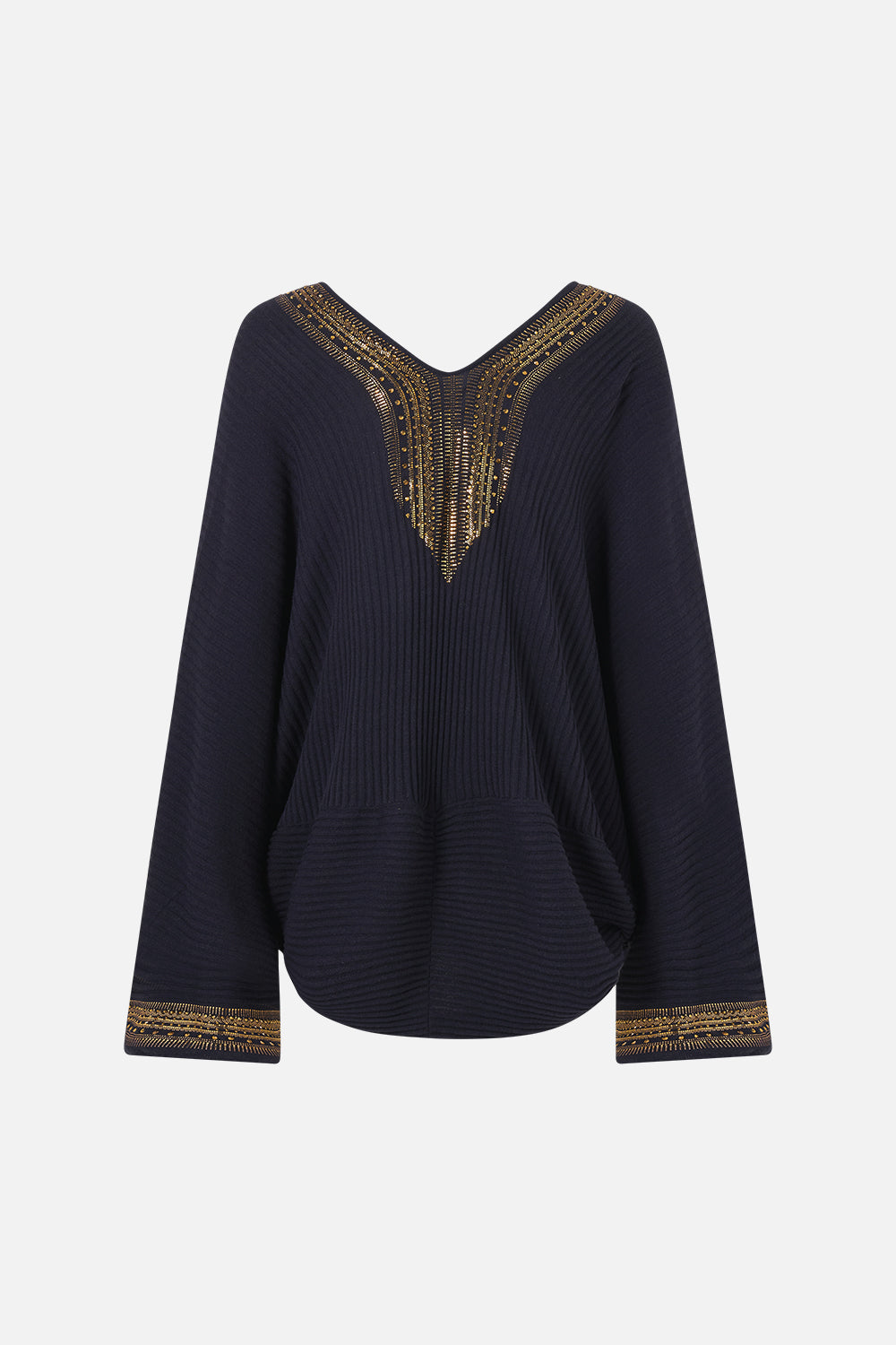 RELAXED V NECK KNIT TOP NOTES FROM THE BLUE ROOM
