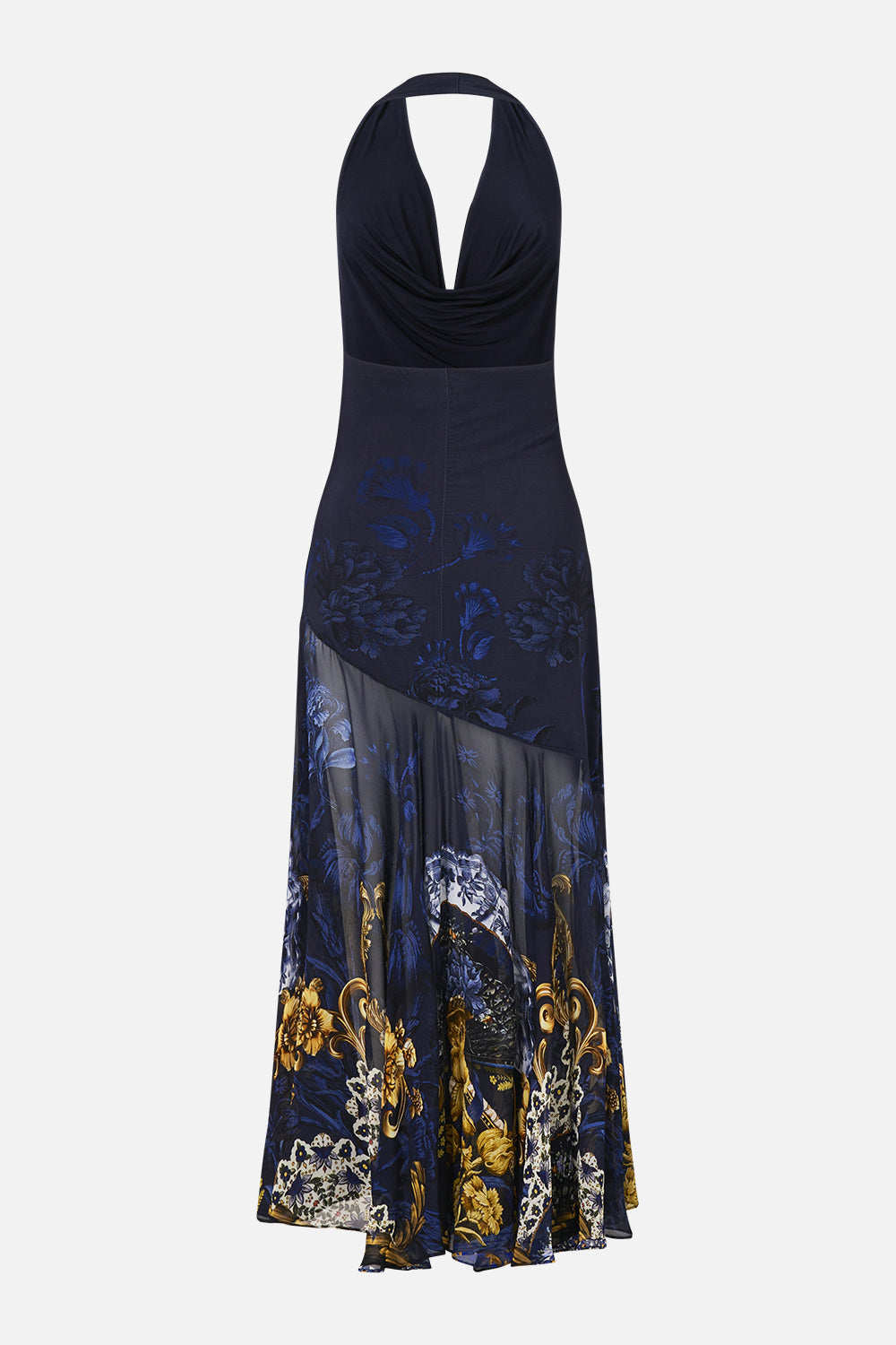 The CAMILLA COWL NECK HALTER DRESS NOTES FROM THE BLUE ROOM