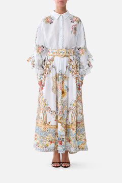 BUTTON SHIRT WITH FRILL DETAIL SEVILLE SWEETHEART