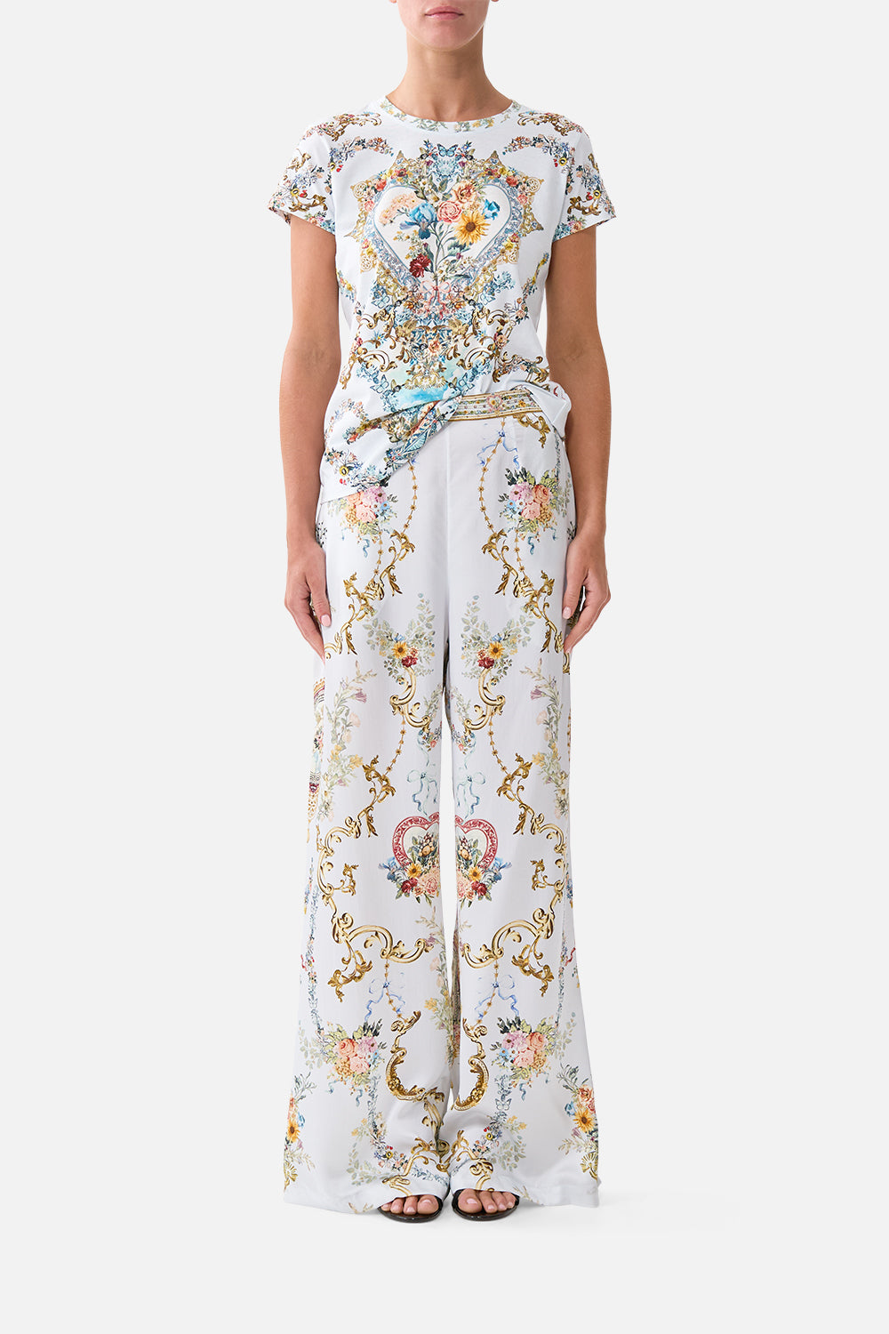 The CAMILLA MINIMAL WIDE LEG PANT SEVILLE SWEETHEARTSEVILLE SWEETHEART