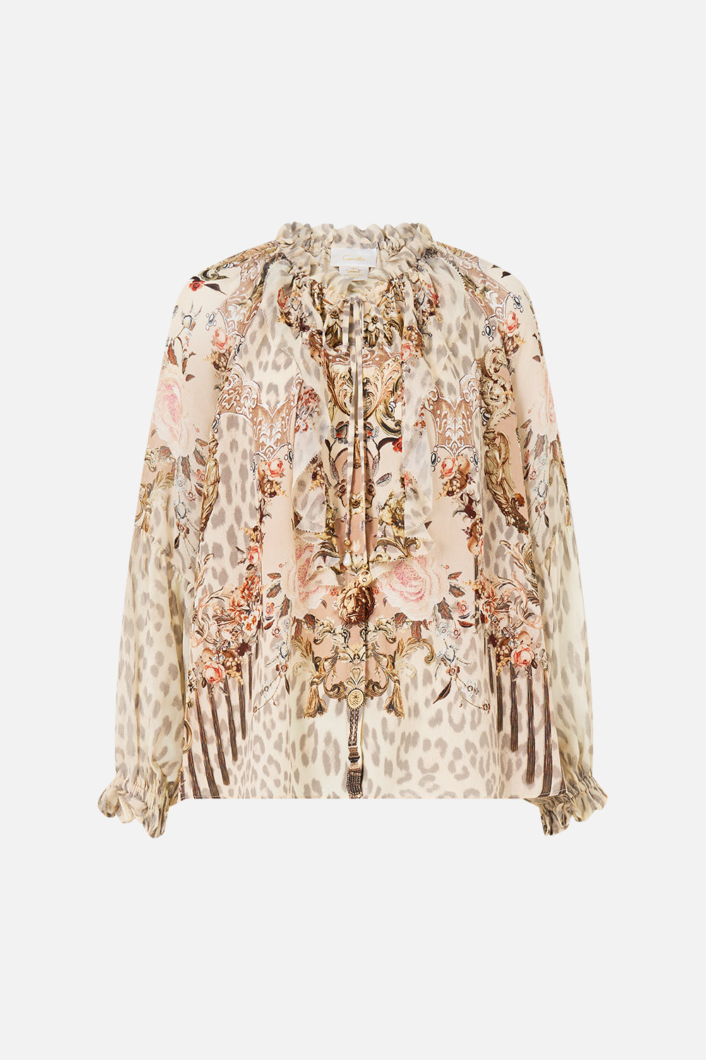 RAGLAN BLOUSE WITH FRONT RUFFLE ARANJUEZ ANIMALIA