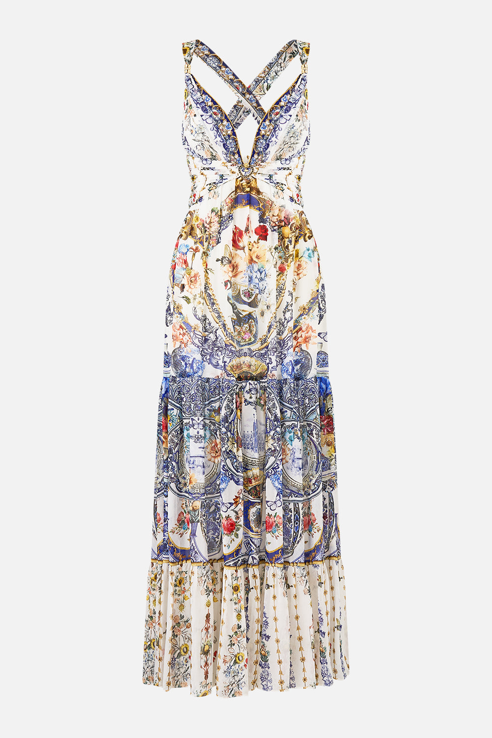 The CAMILLA BEAD STRAP GATHERED PANEL DRESS THE POTTERY PARLOUR