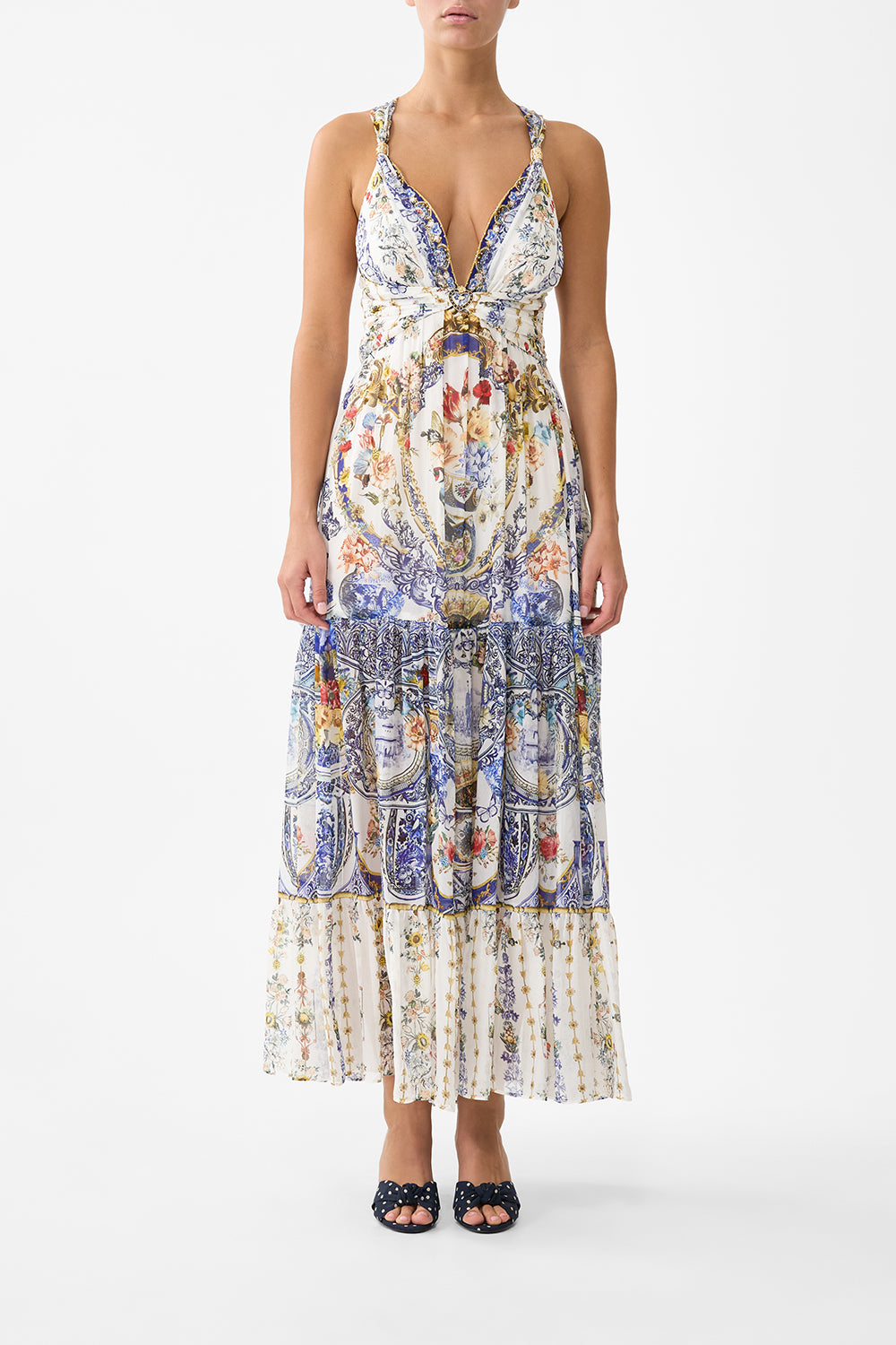 The CAMILLA BEAD STRAP GATHERED PANEL DRESS THE POTTERY PARLOURTHE POTTERY PARLOUR