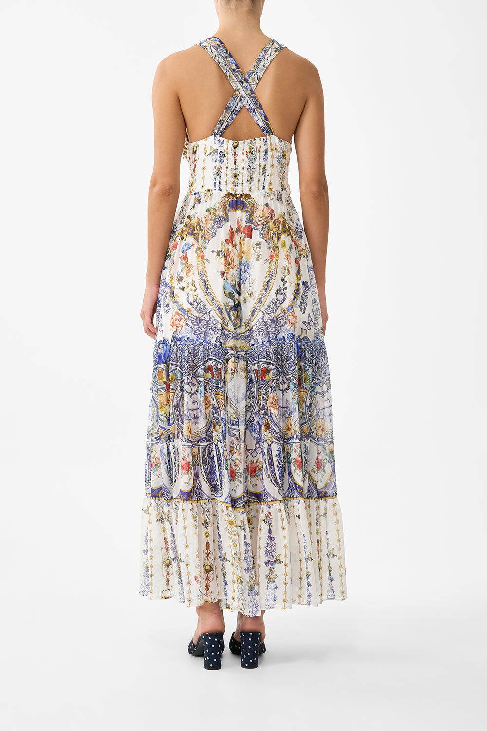 The CAMILLA BEAD STRAP GATHERED PANEL DRESS THE POTTERY PARLOUR