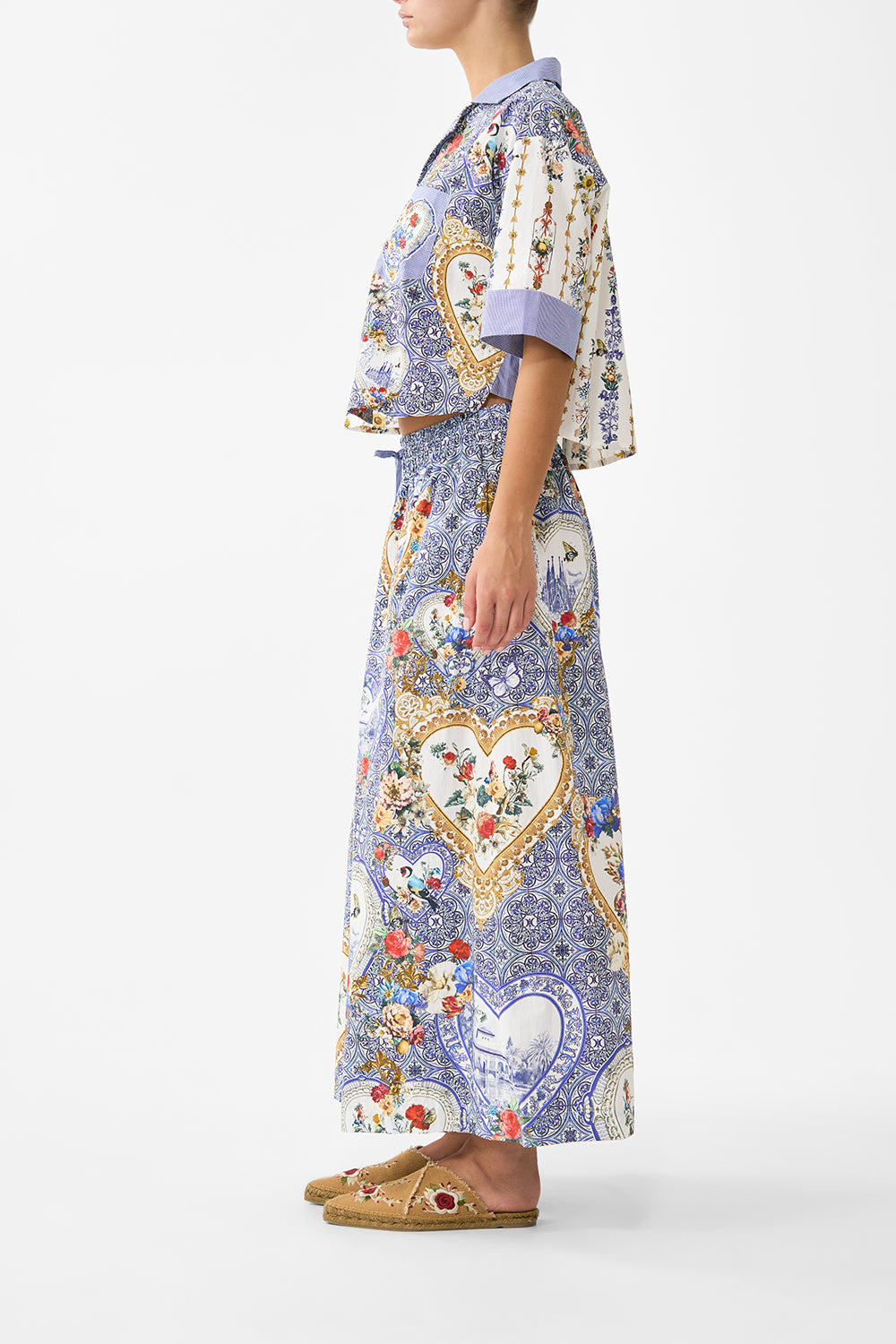The CAMILLA WIDE LEG ELASTIC WAIST PANT THE POTTERY PARLOUR
