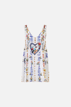 SHORT POCKET DRESS WITH LOW BACK THE POTTERY PARLOUR