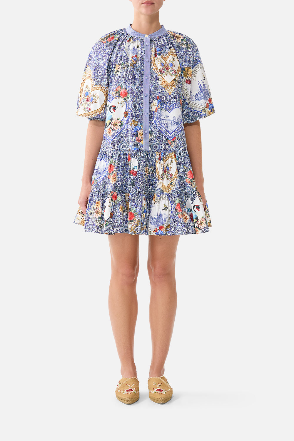 The CAMILLA PUFF SLEEVE SHIRT DRESS THE POTTERY PARLOURTHE POTTERY PARLOUR