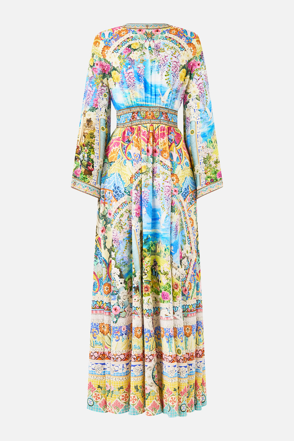 The CAMILLA KIMONO SLEEVE DRESS WITH SHIRRING DETAIL NAVÀS NOUVEAU