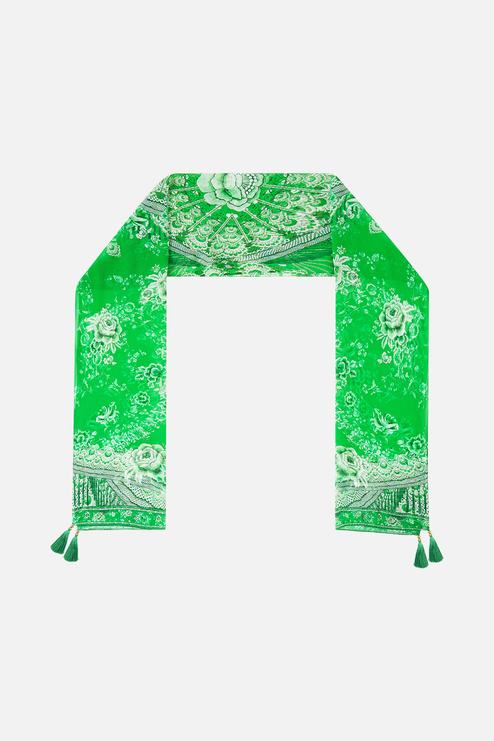 The CAMILLA LONG SILK CRINKLE CHIFFON SCARF SACROMONTE SEÑORITASACROMONTE SEÑORITA