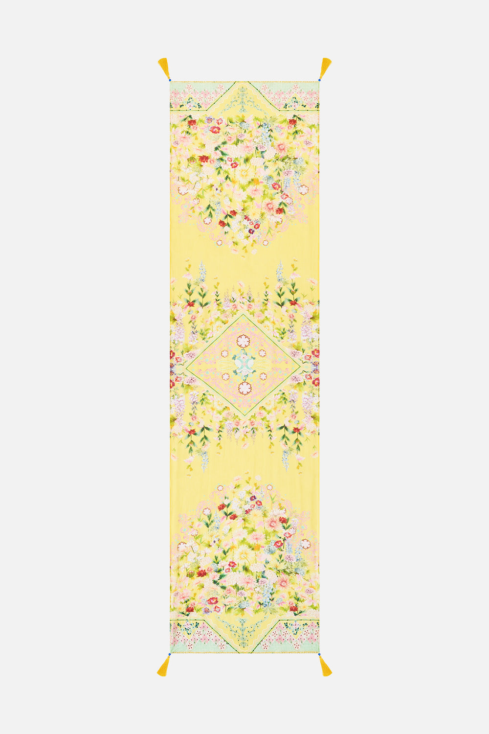 LONG SILK CRINKLE CHIFFON SCARF LADY LIMONADA