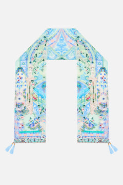 LONG SILK CRINKLE CHIFFON SCARF MIDSUMMER MOSAICS
