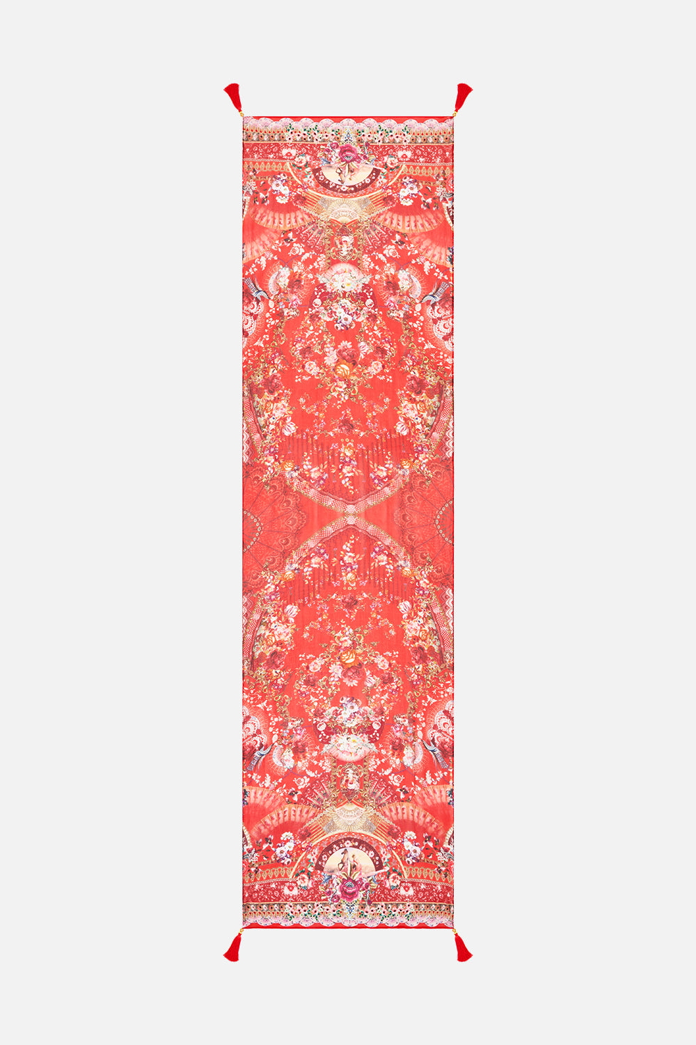 LONG SILK CRINKLE CHIFFON SCARF OLÉ OLÉ