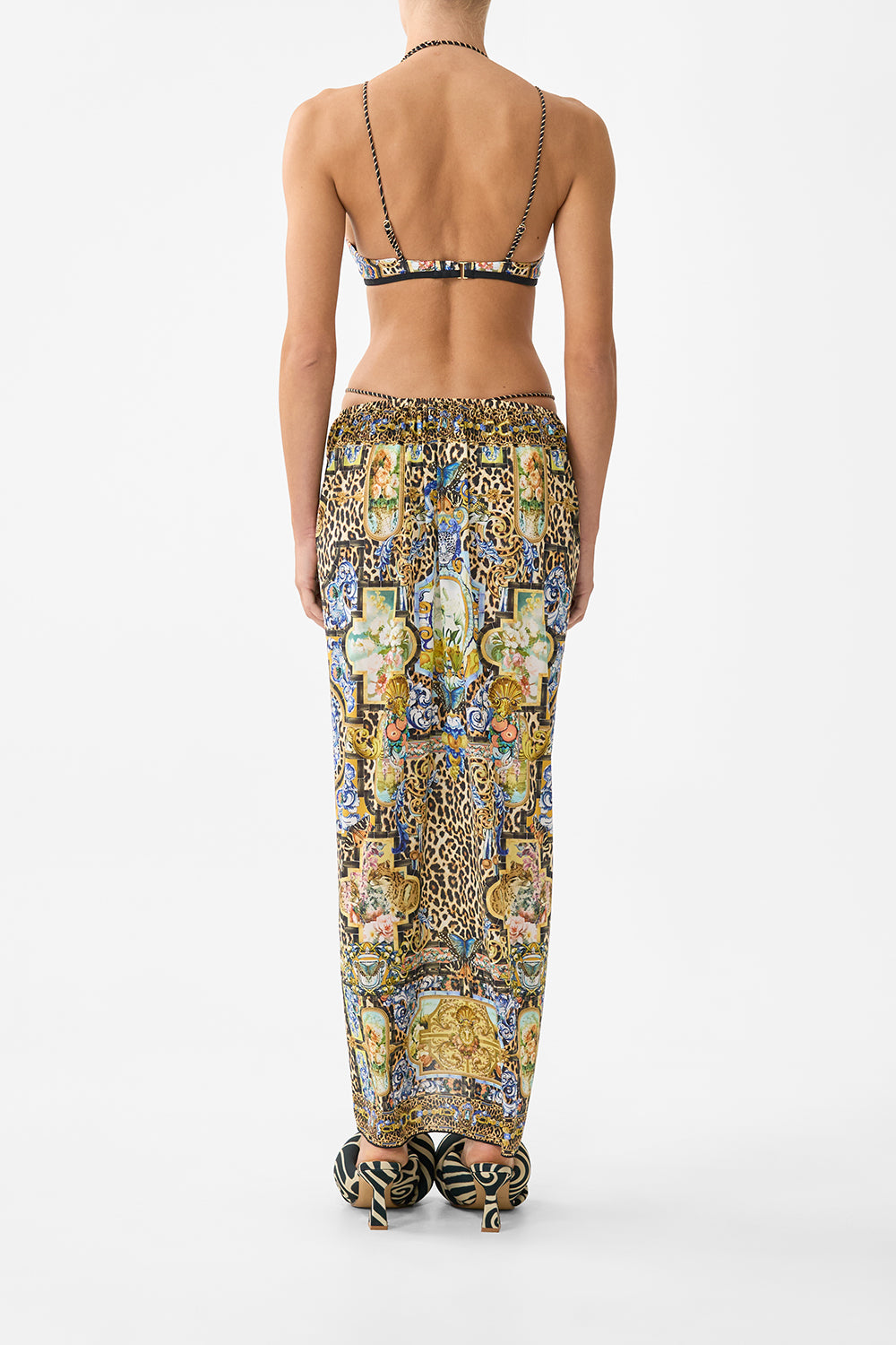 The CAMILLA MULTI WEAR BEACH MIDI DRESS WITH RING FRONT SEVILLIAN STYLE